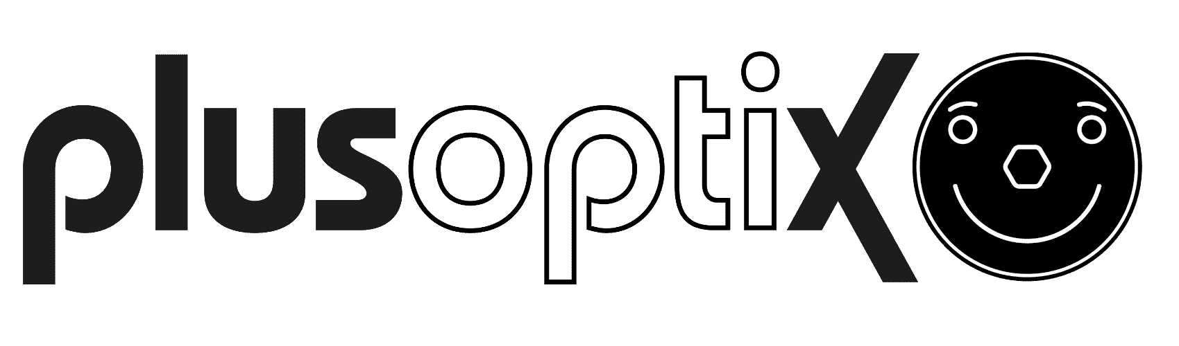 Plusoptix Logo with smiley light background vertical Freisteller 1