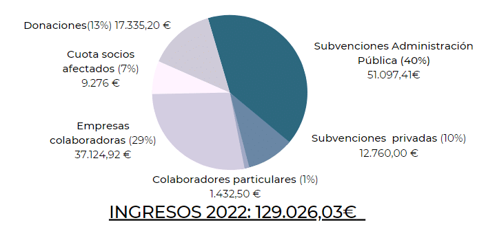 Gráfico de ingresos de AMIRES 2022