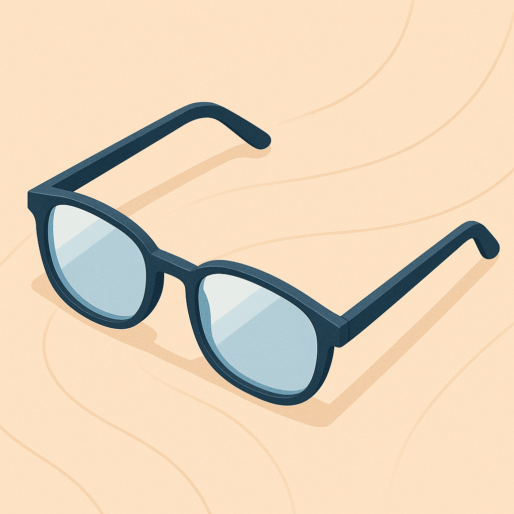 Gafas con lentes de alto índice y diseño ligero para alta miopía.